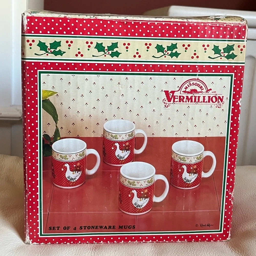 Vintage Christmas Holiday Duck Mugs